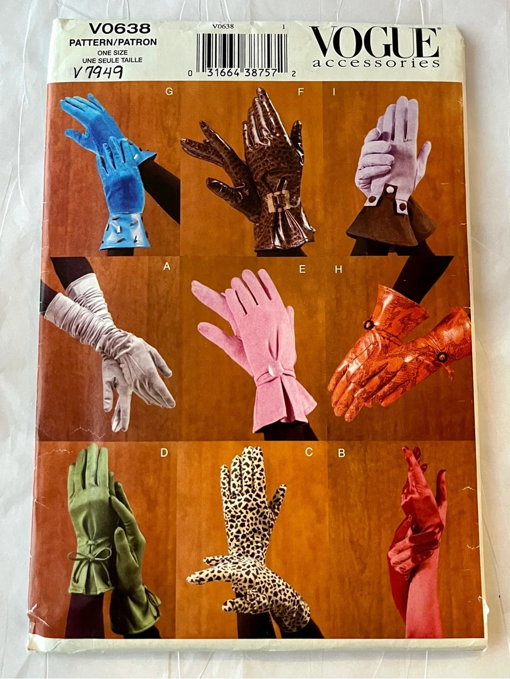 Vogue Women's Gloves - Uncut Pattern V7949 Multi Style Cosplay Fashion
